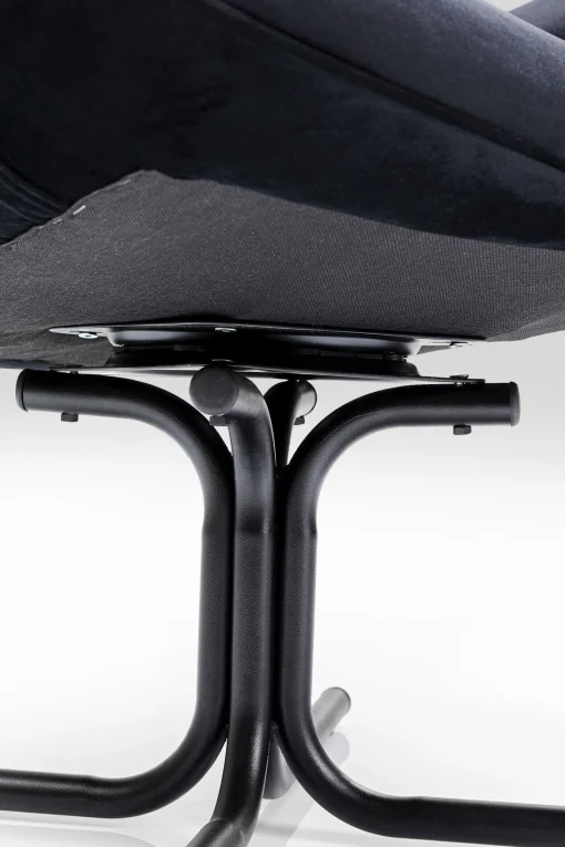 KARE Design Poltrona girevole Oscar velluto nero - KARE> Poltrone