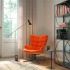 KARE Design Poltrona girevole Oscar velluto arancione - KARE> Poltrone
