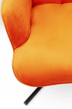 KARE Design Poltrona girevole Oscar velluto arancione - KARE></noscript> Poltrone