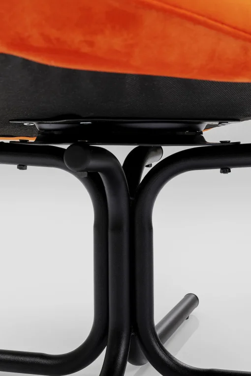 KARE Design Poltrona girevole Oscar velluto arancione - KARE> Poltrone