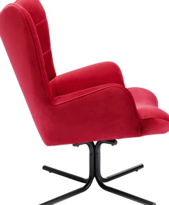 KARE Design Poltrona girevole Oscar velluto rosso - KARE></noscript> Poltrone