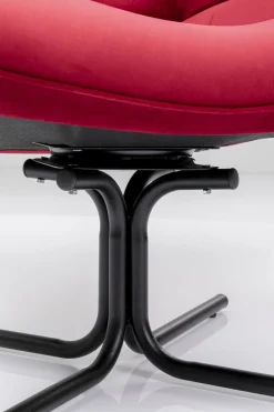 KARE Design Poltrona girevole Oscar velluto rosso - KARE></noscript> Poltrone