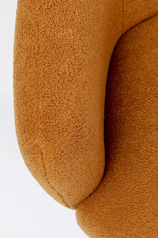 KARE Design Poltrona girevole Peony Fuzzy marrone - KARE> Poltrone