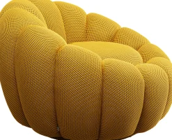 KARE Design Poltrona girevole Peppo Bloom Giallo - KARE> Poltrone