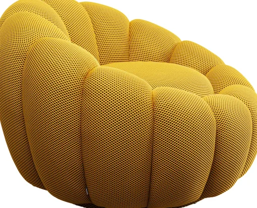 KARE Design Poltrona girevole Peppo Bloom Giallo - KARE> Poltrone
