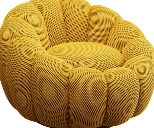 KARE Design Poltrona girevole Peppo Bloom Giallo - KARE> Poltrone