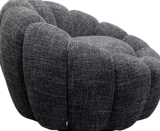 KARE Design Poltrona girevole Peppo Bloom Melange Nero - KARE> Poltrone