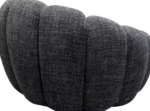 KARE Design Poltrona girevole Peppo Bloom Melange Nero - KARE> Poltrone
