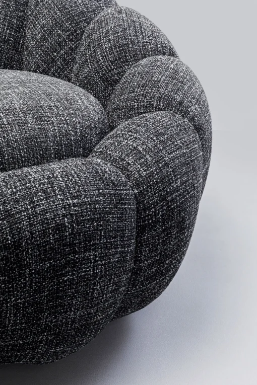 KARE Design Poltrona girevole Peppo Bloom Melange Nero - KARE> Poltrone