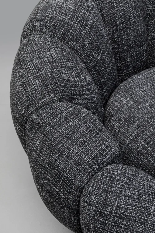 KARE Design Poltrona girevole Peppo Bloom Melange Nero - KARE> Poltrone