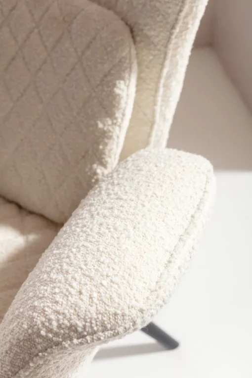 KARE Design Poltrona Tudor Bouclé crema - KARE> Poltrone