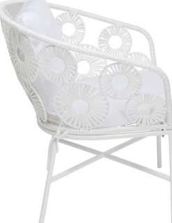 KARE Design Poltroncina outdoor "Ibiza" 75x78cm bianca con cuscino - KARE> Poltrone