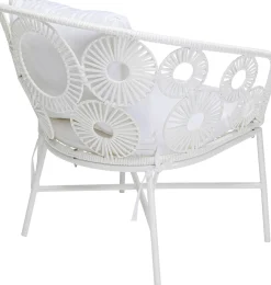 KARE Design Poltroncina outdoor "Ibiza" 75x78cm bianca con cuscino - KARE> Poltrone