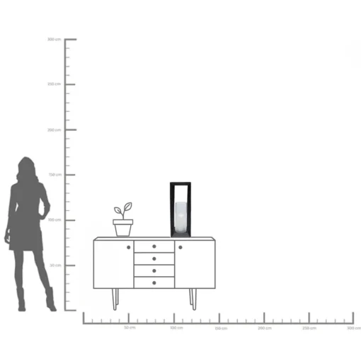 KARE Design Porta candela / Lanterna "Mabel" vetro e ferro h61cm - KARE> Lanterne