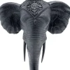 KARE Design Portacandele Elephant Head nero 49cm - KARE> Candelabri