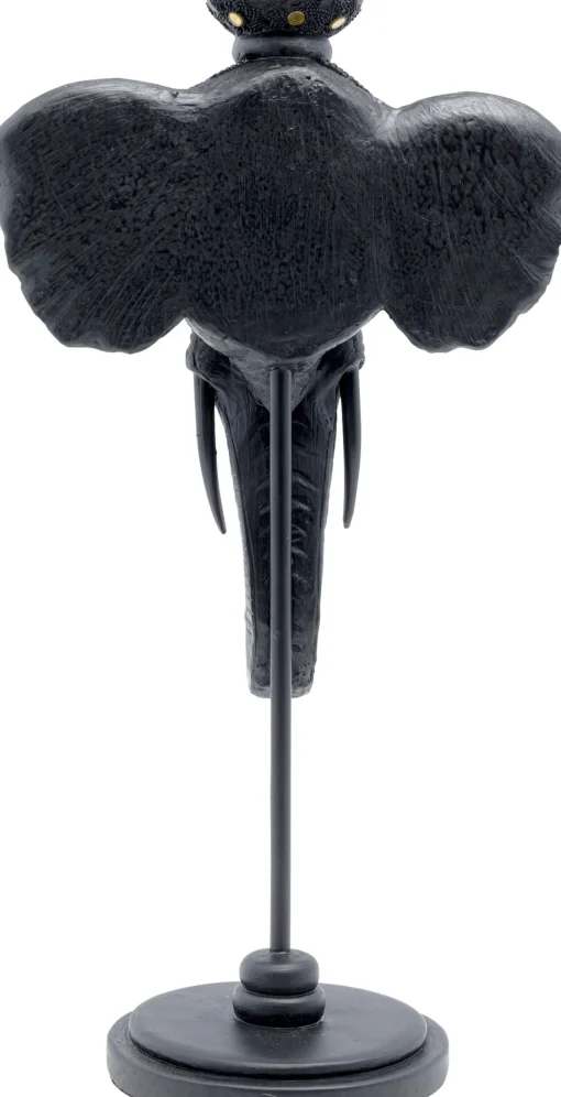 KARE Design Portacandele Elephant Head nero 49cm - KARE> Candelabri