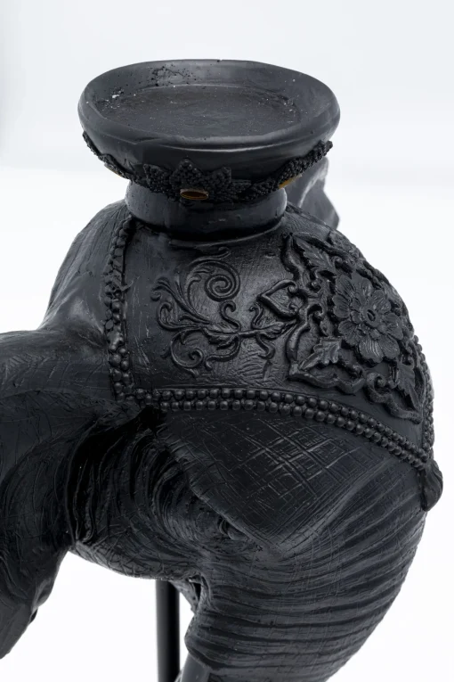 KARE Design Portacandele Elephant Head nero 49cm - KARE> Candelabri