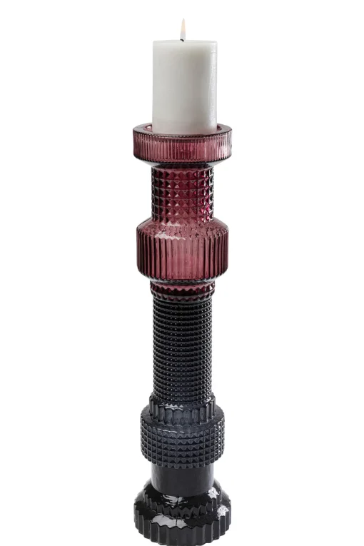 KARE Design Portacandele Marvelous Duo rosa grigio 49cm - KARE> Candelabri