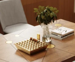 KARE Design POSACENERE SOHO QUADRATO OTTONE 25X25CM - KARE></noscript> Posacenere E Portasigarette