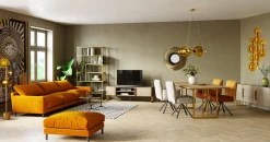 KARE Design Pouf poggiapiedi imbottito "Discovery" 102x102cm in color ambra - KARE></noscript> Pouf