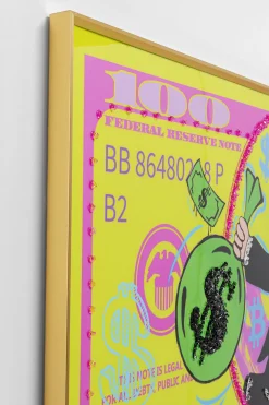 KARE Design Quadro con cornice Graffiti Money 70x160cm - KARE> Quadri