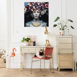 KARE Design Quadro In Vetro Flower Art Lady 80x80cm - KARE> Quadri