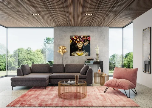 KARE Design Quadro In Vetro Flower Art Lady 80x80cm - KARE> Quadri