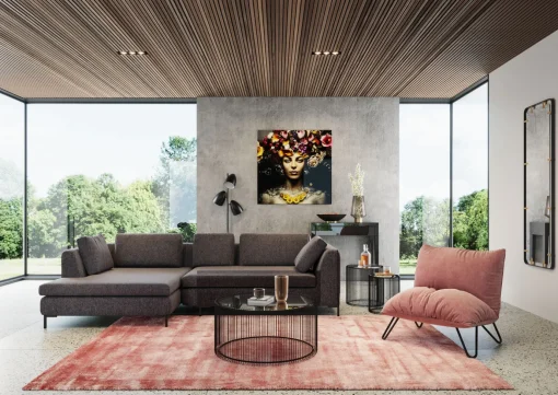 KARE Design Quadro In Vetro Flower Art Lady 80x80cm - KARE> Quadri
