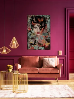 KARE Design Quadro in vetro Lady Butterfly 100x150cm - KARE></noscript> Quadri