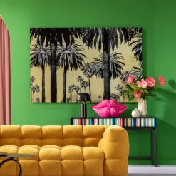 KARE Design QUADRO IN VETRO METALLIC PALMS 180X120CM - KARE> Quadri