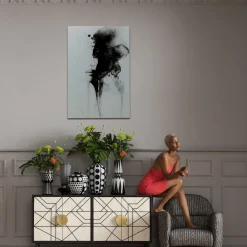 KARE Design Quadro in vetro Smokey Face 100x150cm - KARE> Quadri