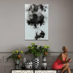 KARE Design Quadro in vetro Smokey Hair 100x150cm - KARE> Quadri