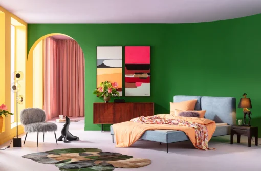 KARE Design Quadro incorniciato Abstract Shapes arancione 73x143cm - KARE> Quadri