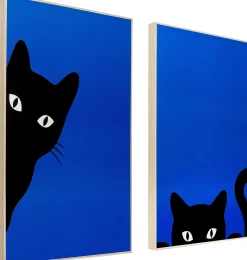 KARE Design Quadro incorniciato Ciao Gatto (2/Set) - KARE> Quadri