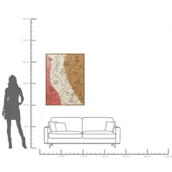 KARE Design Quadro incorniciato Faccia Arte Tri Colore 90x120c - KARE> Quadri