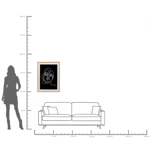 KARE Design Quadro incorniciato Faccia Arte Woman 60x80cm - KARE> Quadri