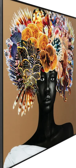 KARE Design Quadro incorniciato Flower Hair 120x120cm - KARE> Quadri