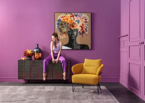 KARE Design Quadro incorniciato Flower Hair 120x120cm - KARE> Quadri