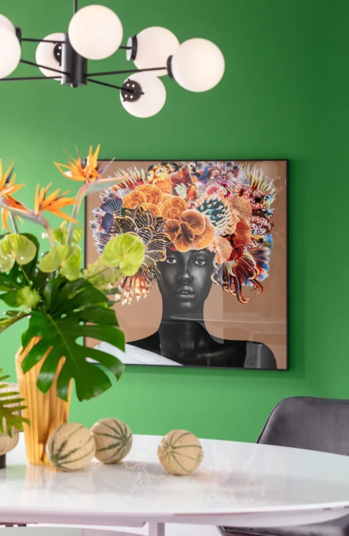 KARE Design Quadro incorniciato Flower Hair 120x120cm - KARE> Quadri