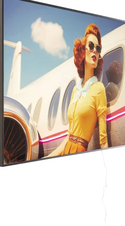 KARE Design Quadro incorniciato LED Jetset Lean Lady 120x80cm - KARE> Quadri