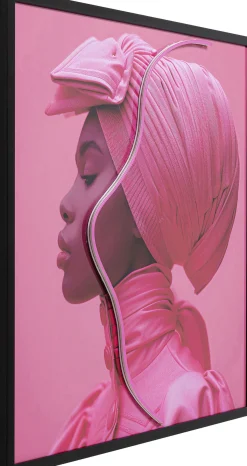 KARE Design Quadro incorniciato LED Pink Woman 80x80cm - KARE> Quadri