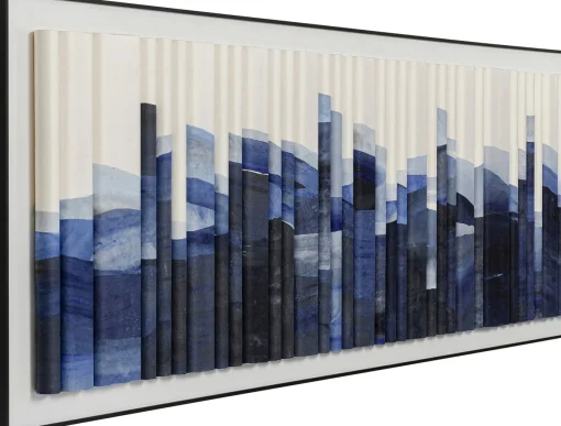 KARE Design Quadro incorniciato Shadow Skyline Blu 160x60cm - KARE> Quadri