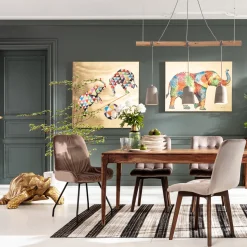 KARE Design Quadro Ritoccato Di Olio Flower Elefant 90x120cm - KARE> Quadri