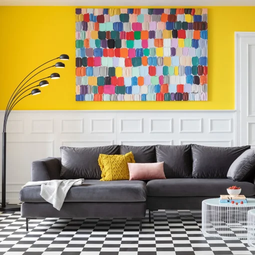 KARE Design QUADRO RITOCCATO DI OLIO COLORFUL DOTS 140X200CM - KARE> Quadri