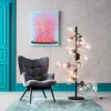 KARE Design Quadro Ritoccato Olio Flower Boat Blu-Rosa 80x100 - KARE> Quadri
