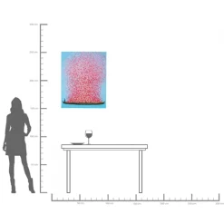 KARE Design Quadro Ritoccato Olio Flower Boat Blu-Rosa 80x100 - KARE> Quadri