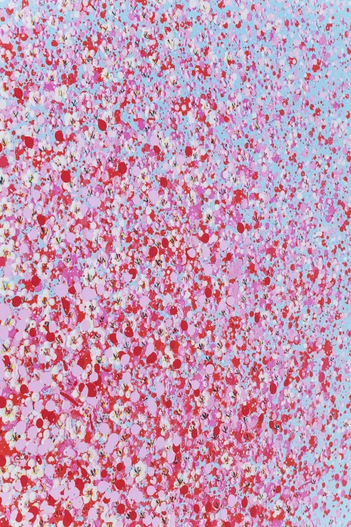 KARE Design Quadro Ritoccato Olio Flower Boat Blu-Rosa 80x100 - KARE> Quadri