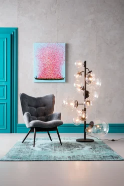 KARE Design Quadro Ritoccato Olio Flower Boat Blu-Rosa 80x100 - KARE></noscript> Quadri