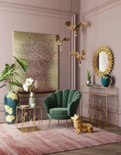 KARE Design QUADRO RITOCCATO OLIO FLOWER BOAT ORO-ROSA 160X120 - KARE></noscript> Quadri