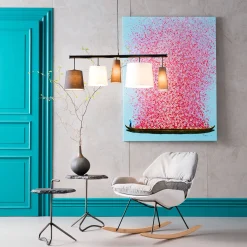 KARE Design Quadro Ritoccato Olio Flower Boat Blu-Rosa 160x120cm - KARE> Quadri